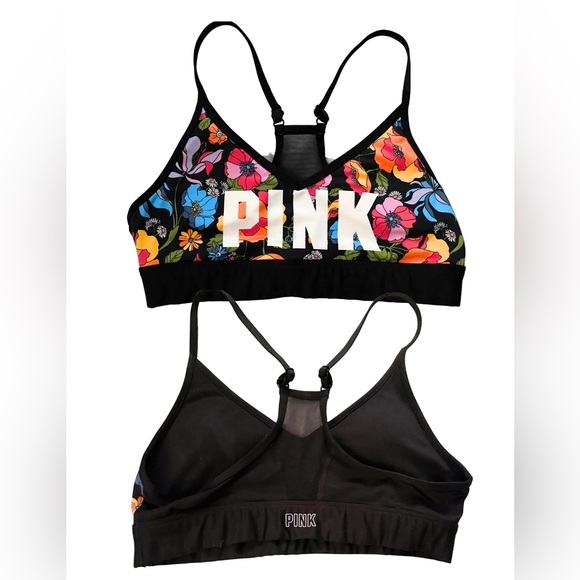 PINK  VS bundle of 4 - 3 sports bras like new  fold over waist leggings XS - Picture 5 of 5